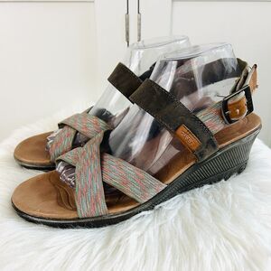 Keen Skyline Colorful Strappy Comfort Wedge Sandals Womens Size 9.5